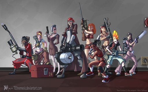 Team Fortress 2 - Фан-арт по TF2: girls...