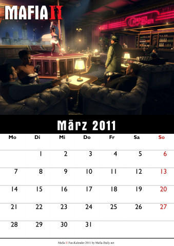 Mafia II - Календарь на 2011 год от немецких фанатов